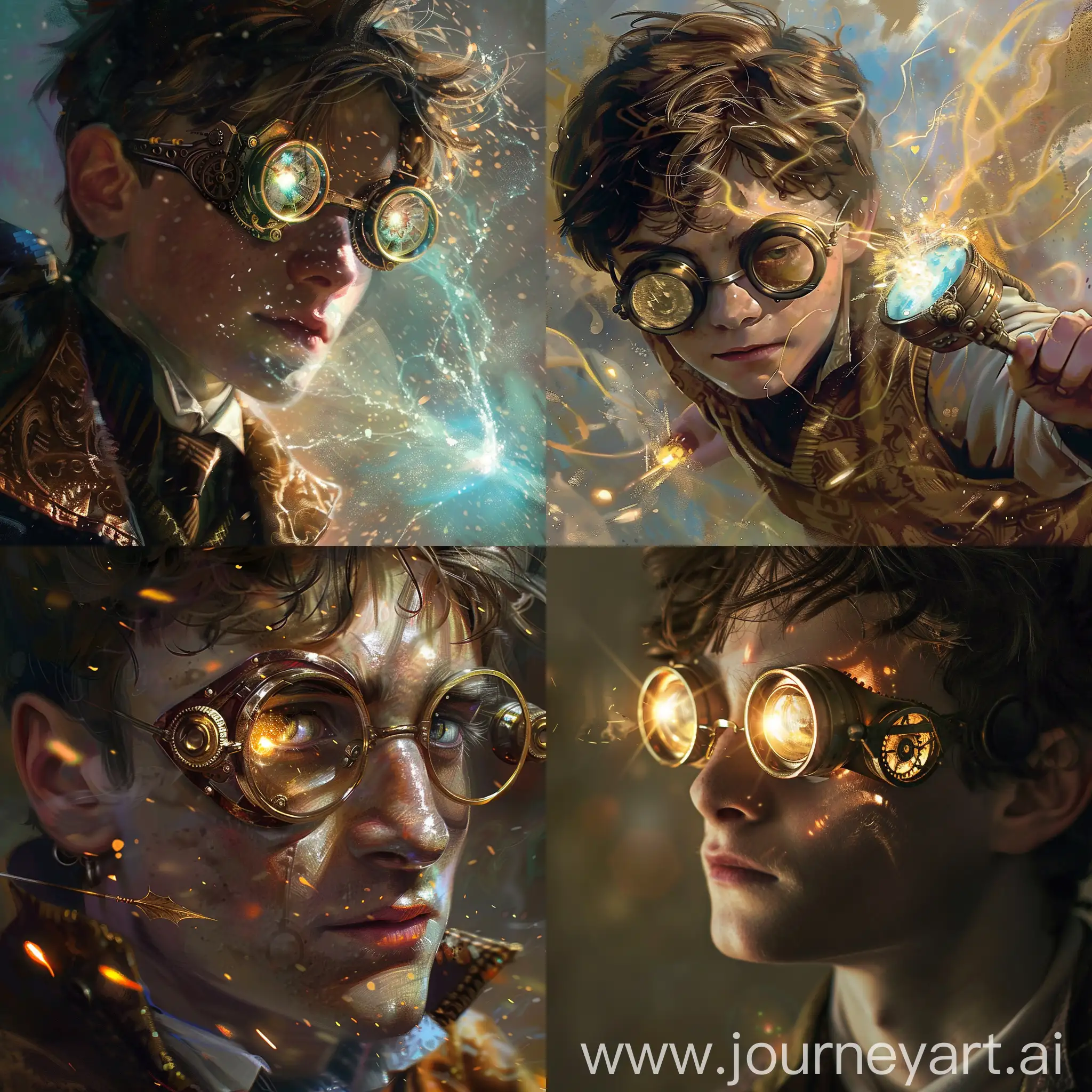 Harry-Potter-Summoning-Patronus-in-Steampunk-Glasses