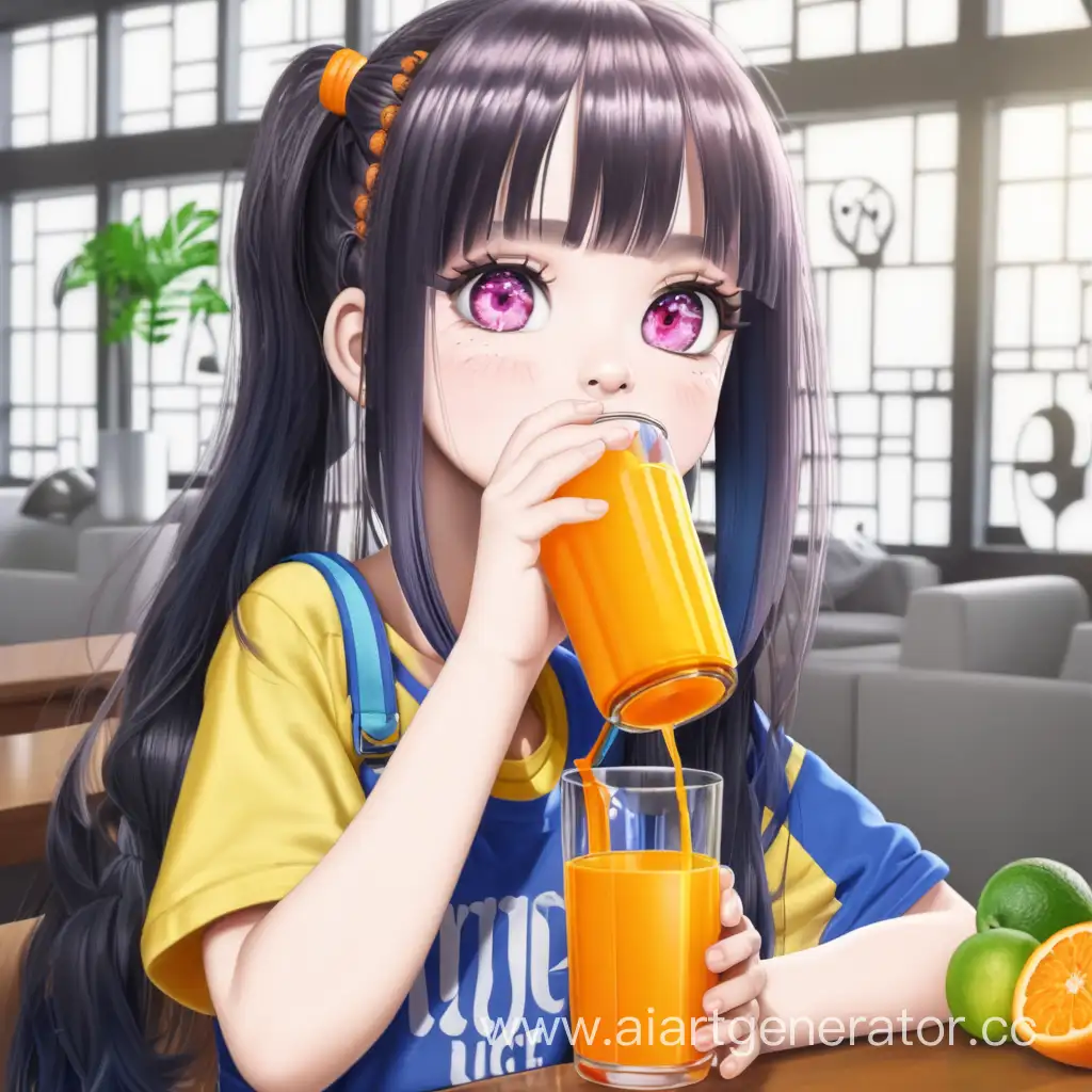 Young-Girl-Enjoying-Refreshing-Fruit-Juice