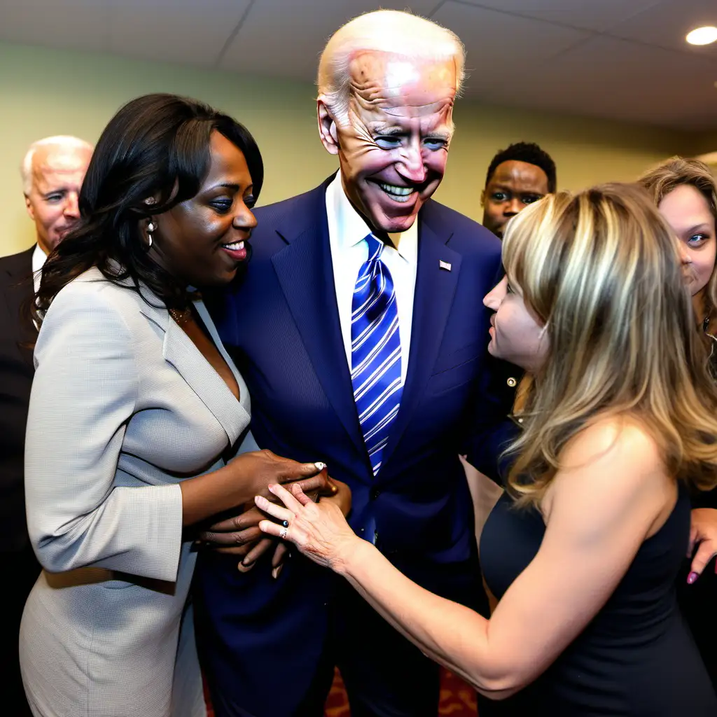 Joe Biden touches women's breasts