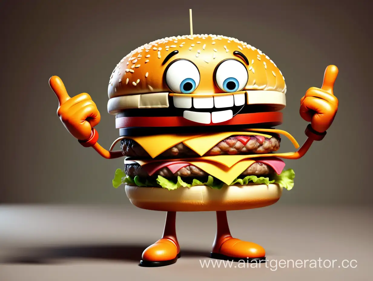 Cheerful-Burger-Character-Expressing-Affection