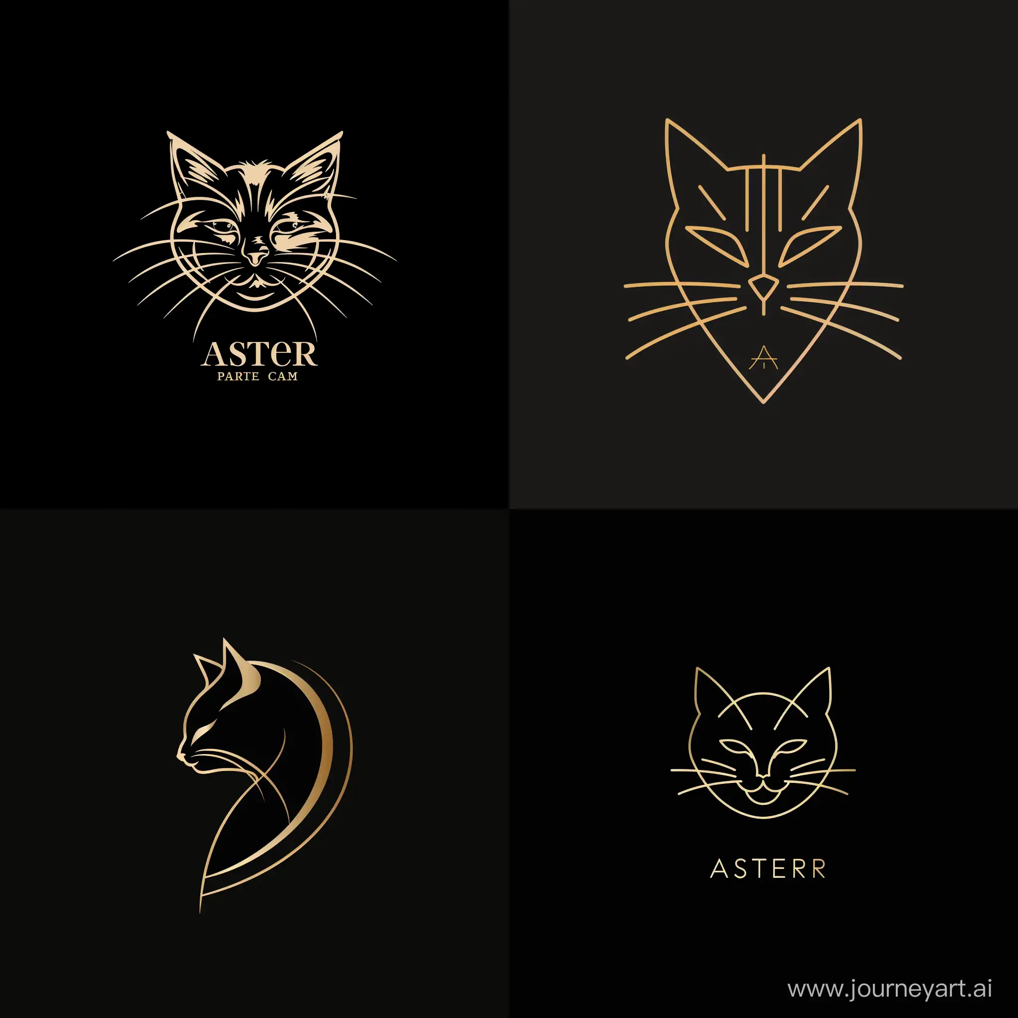 Minimalist-CatInspired-Asther-Brand-Logo-for-Natural-Personal-Care-Products