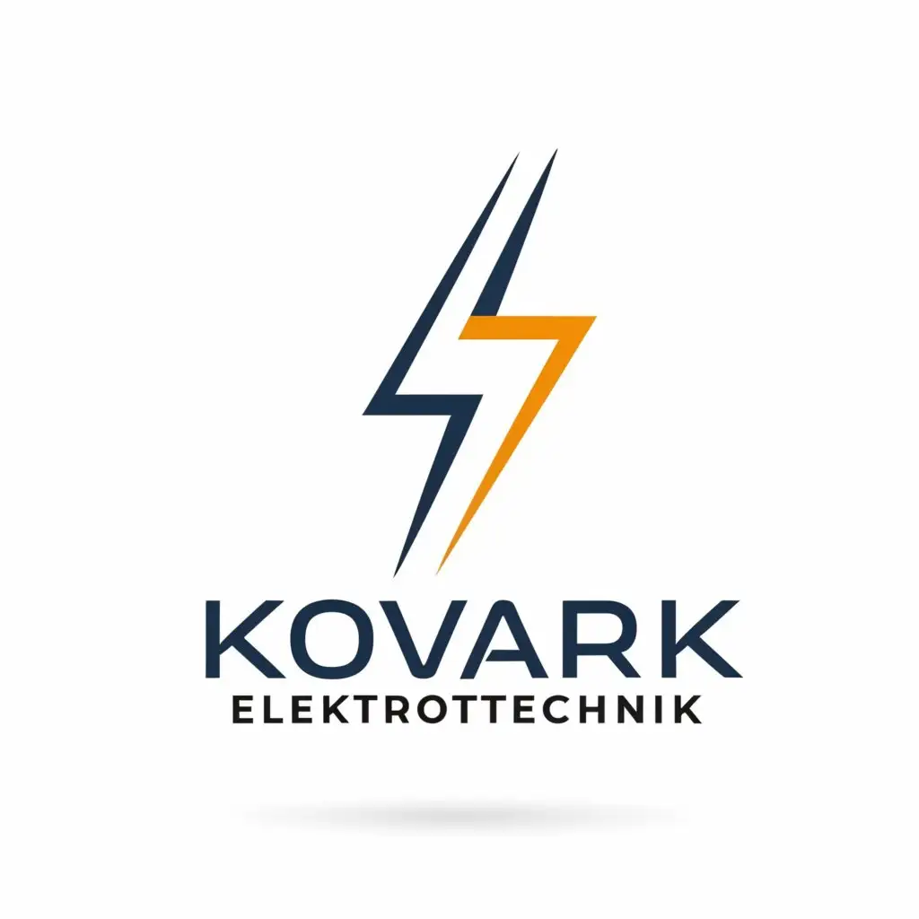 LOGO-Design-For-Kovarik-Elektrotechnik-Striking-Lightning-Symbol-for-Technology-Industry