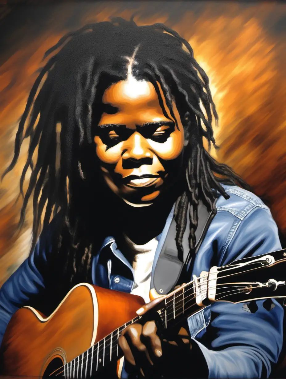 Soulful Oil Portrait of Tracy Chapman