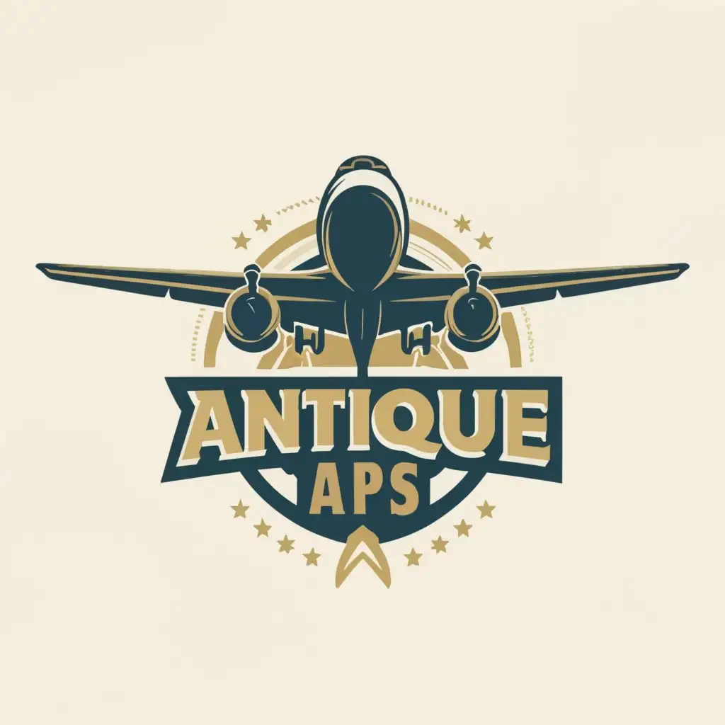 LOGO-Design-For-Antique-APS-Vintage-Aviation-Typography-for-Travel-Industry