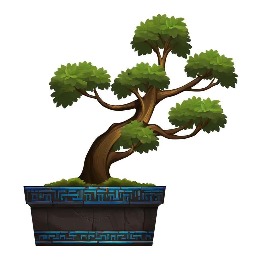 Ancient EgyptianStyled Tree Video Game Design Digital Painting