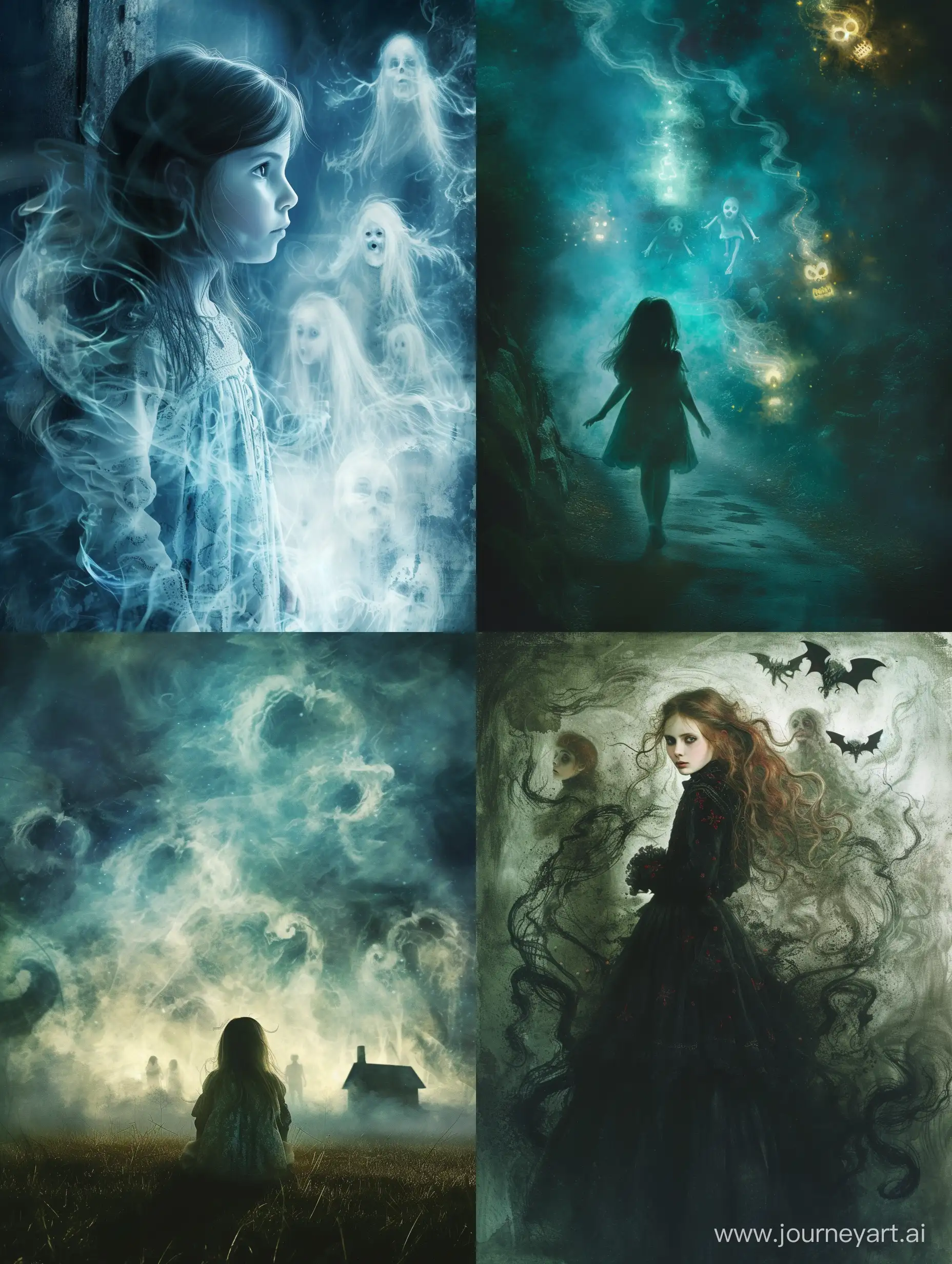 Enchanting-Girl-Surrounded-by-Ethereal-Spirits