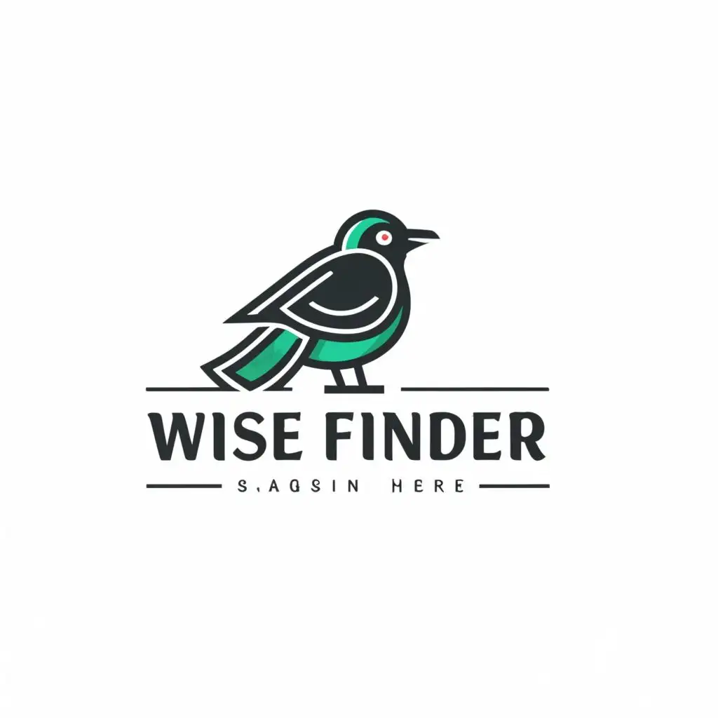 logo, bird, with the text "Wise Finder", typography, be used in Retail industry