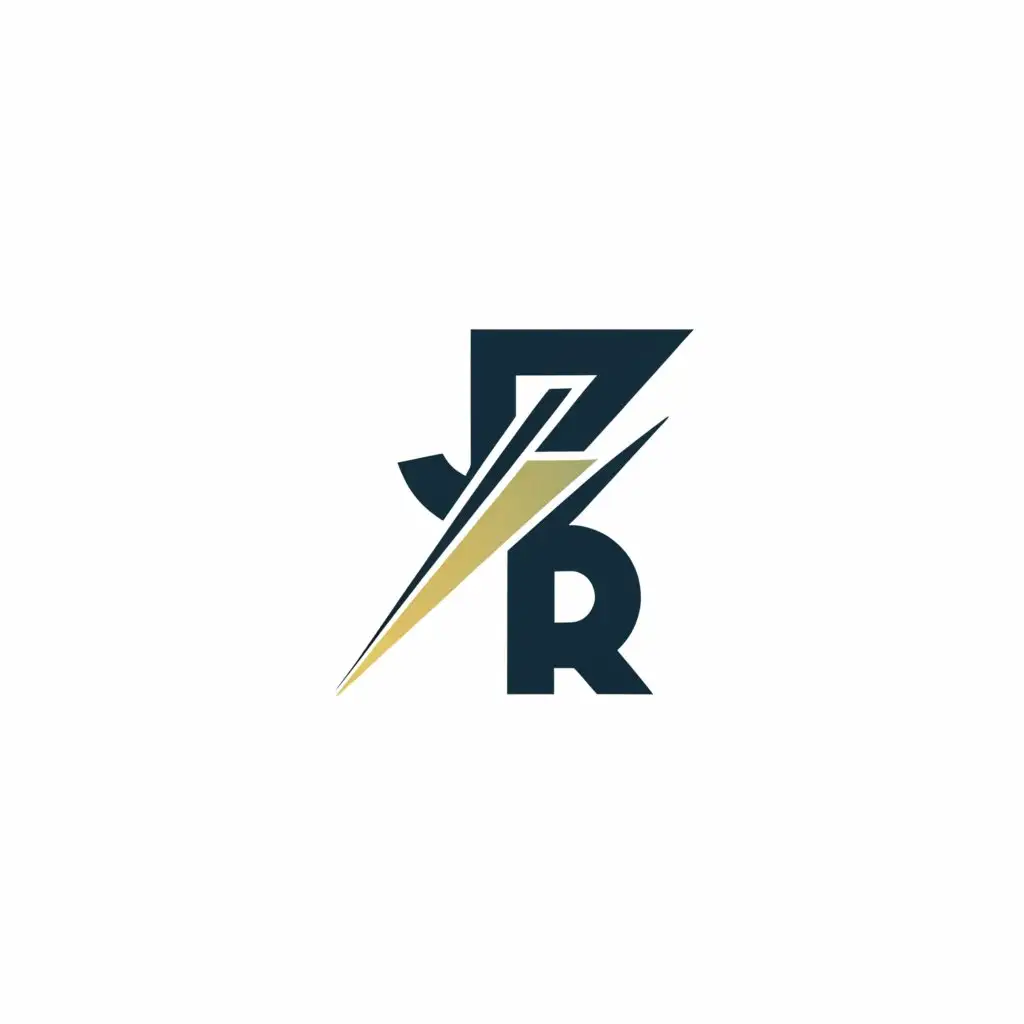 a logo design,with the text "J R", main symbol:lighting,Moderate,be used in Technology industry,clear background
