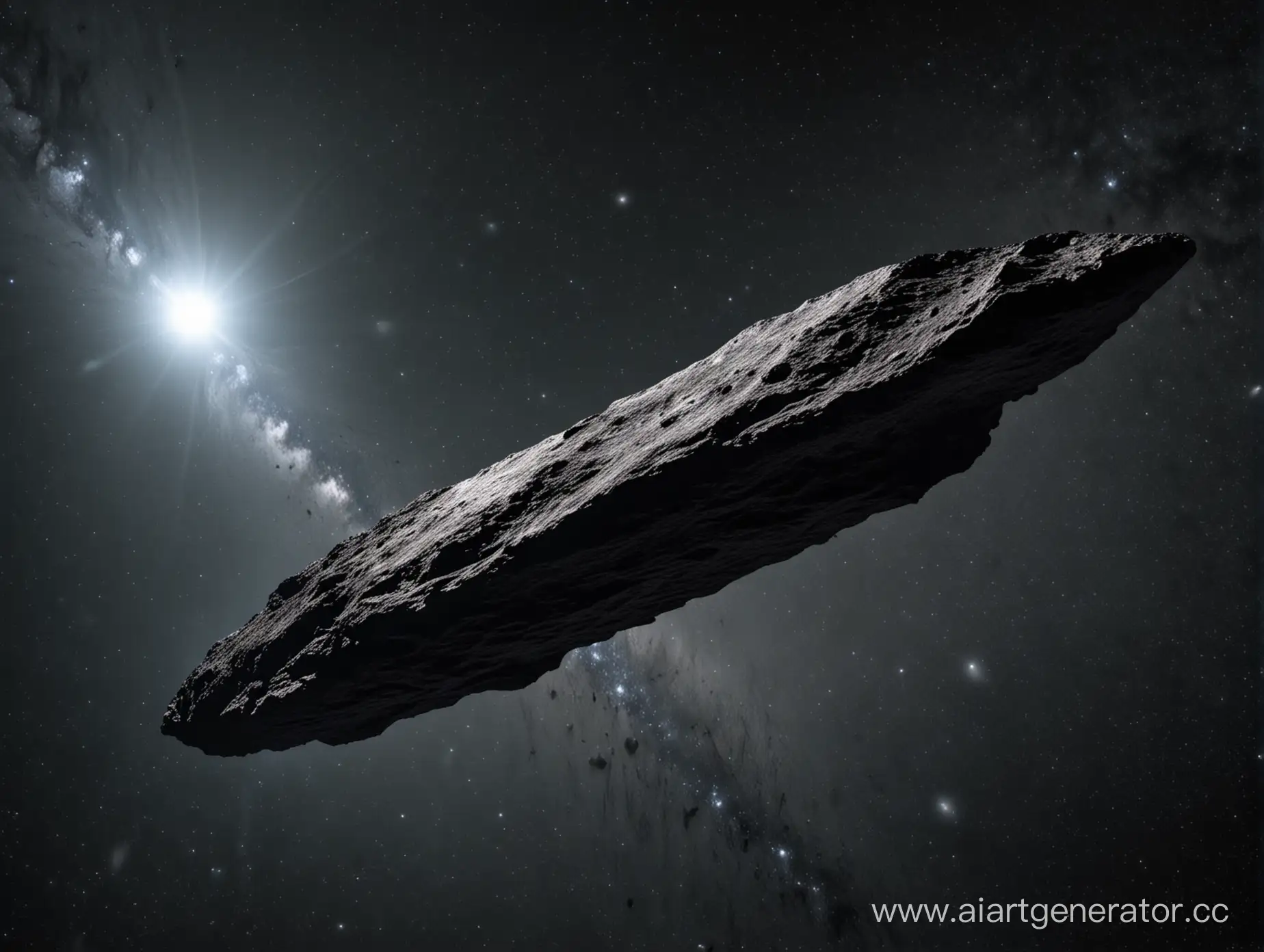 астероид под названием оумуамуа ввиде космического корабля