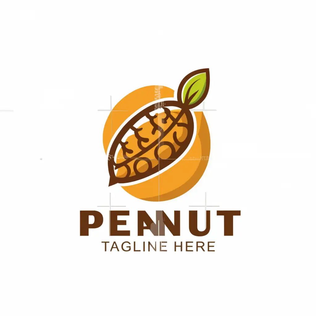 a logo design,with the text "peanut", main symbol:peanut,Moderate,be used in Automotive industry,clear background