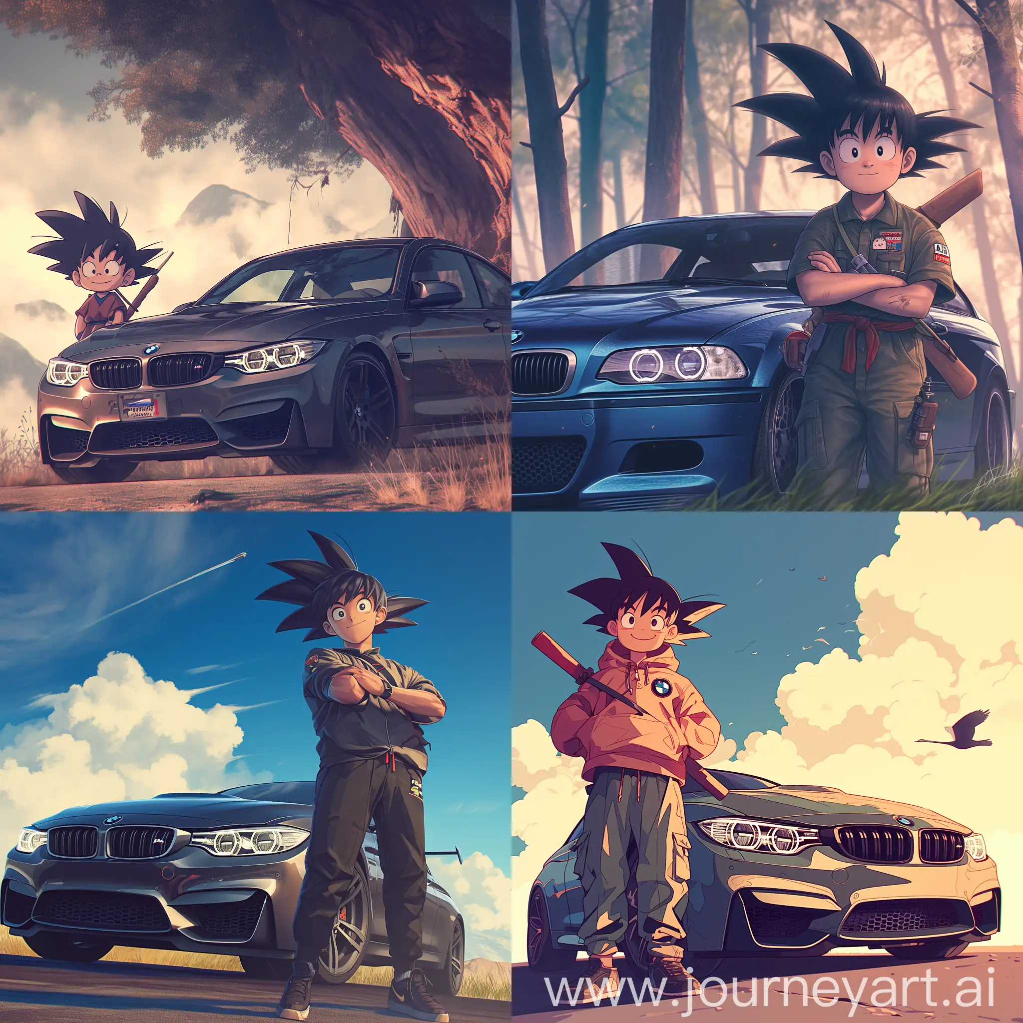 Goku-in-Studio-Ghibli-Style-with-BMW-M4