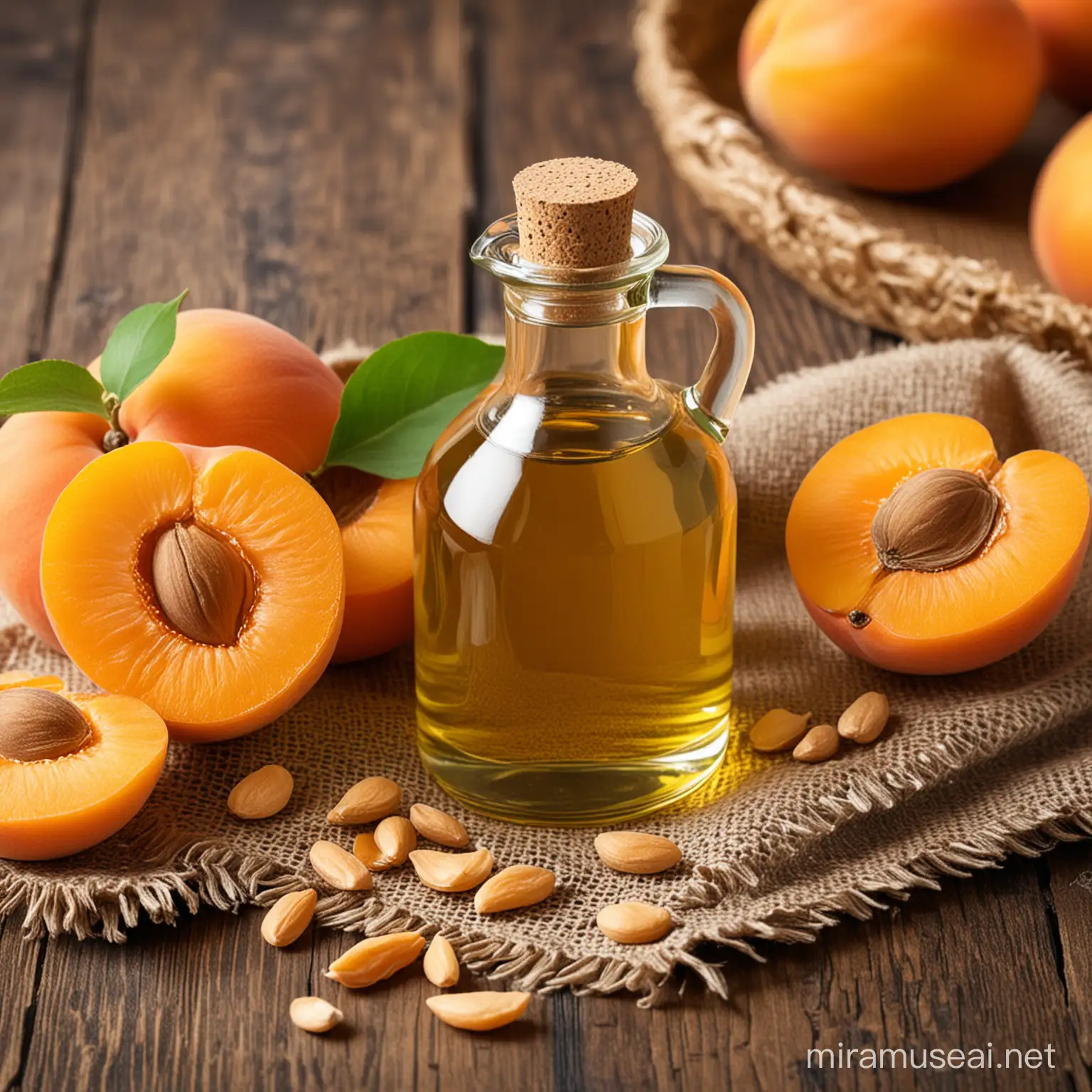 Apricot Kernel Oil with Fresh Fruit Natural Skincare Concept