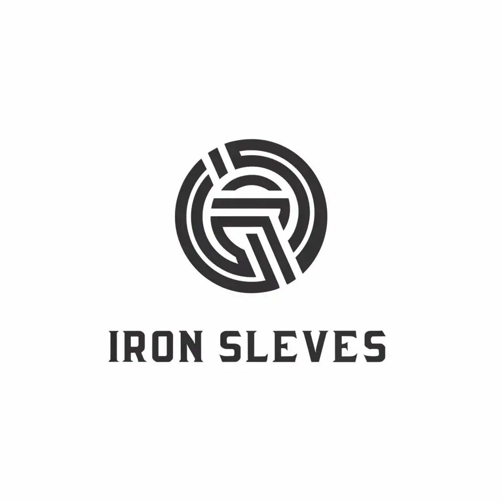 a logo design,with the text "iron sleeves", main symbol:circle,Moderate,clear background