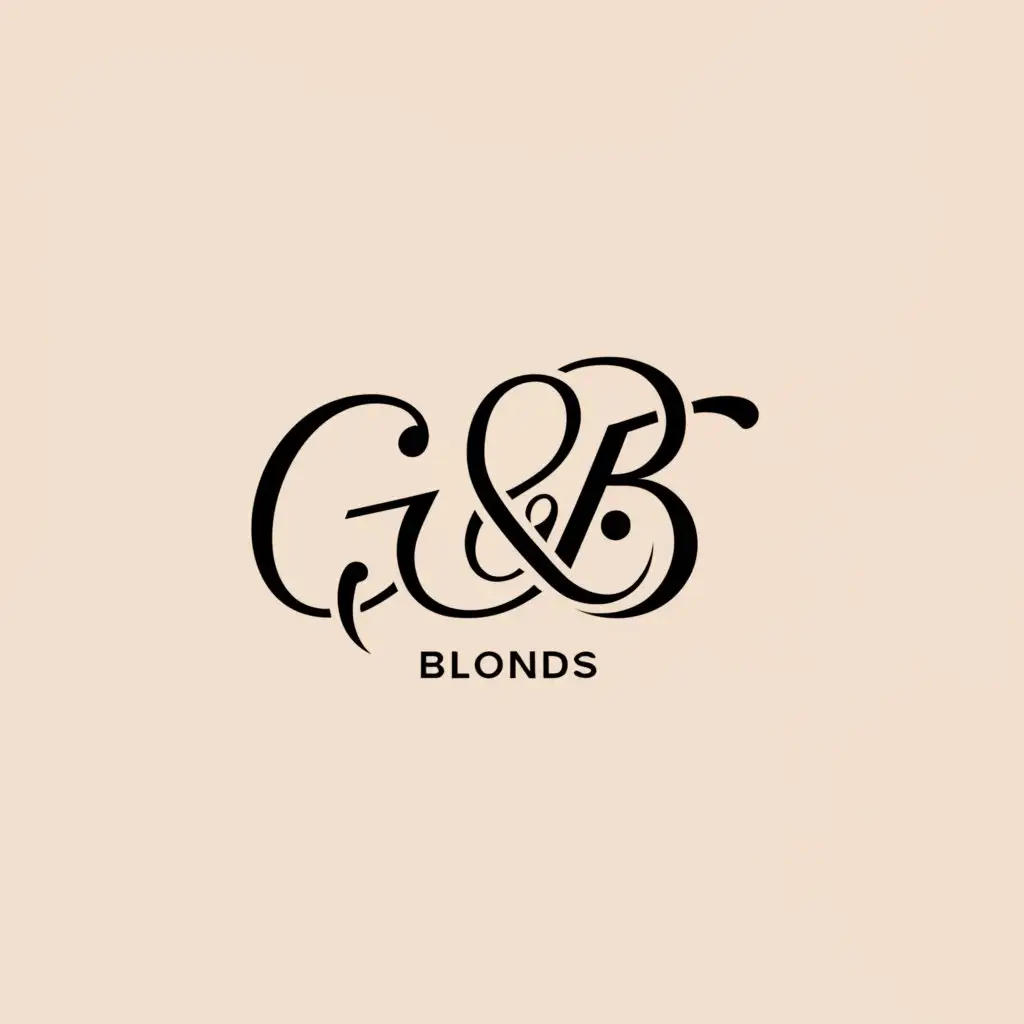 a logo design,with the text "G&B", main symbol:GRACE & BLONDS,Moderate,be used in Beauty Spa industry,clear background