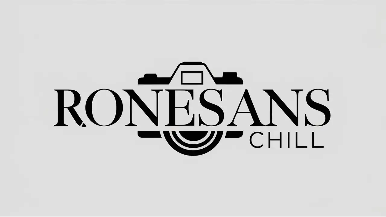 Ronesans Chill Logo with Camera Vector