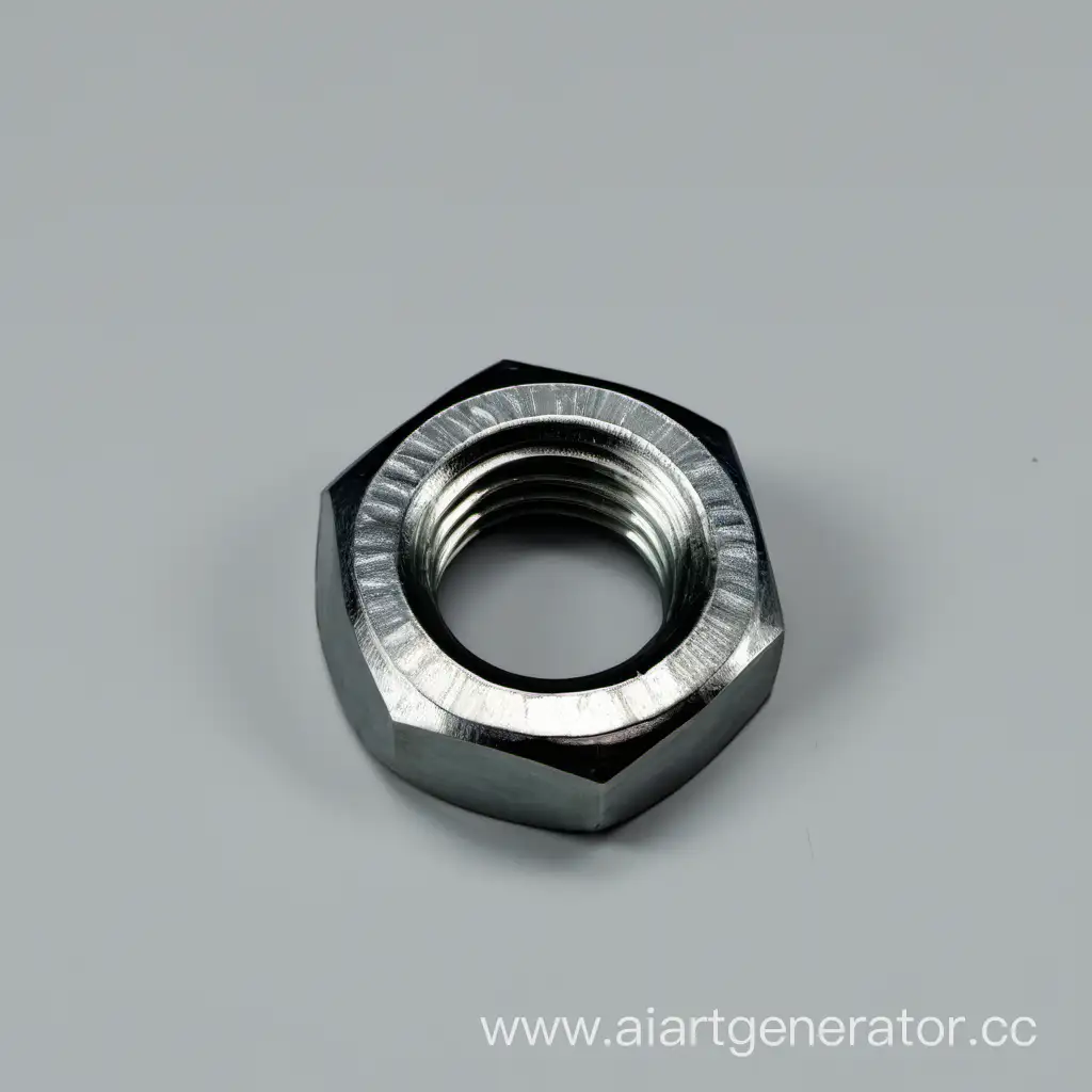 Shiny-Hexagonal-Nut-in-Mechanical-Precision