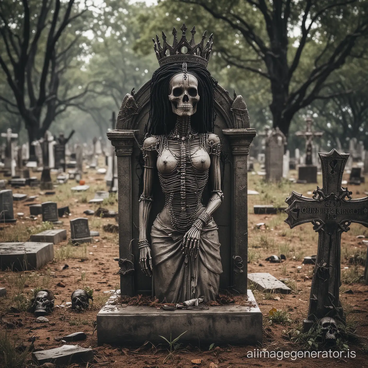 Enigmatic-Voodoo-Queen-amidst-Haunting-Graveyard