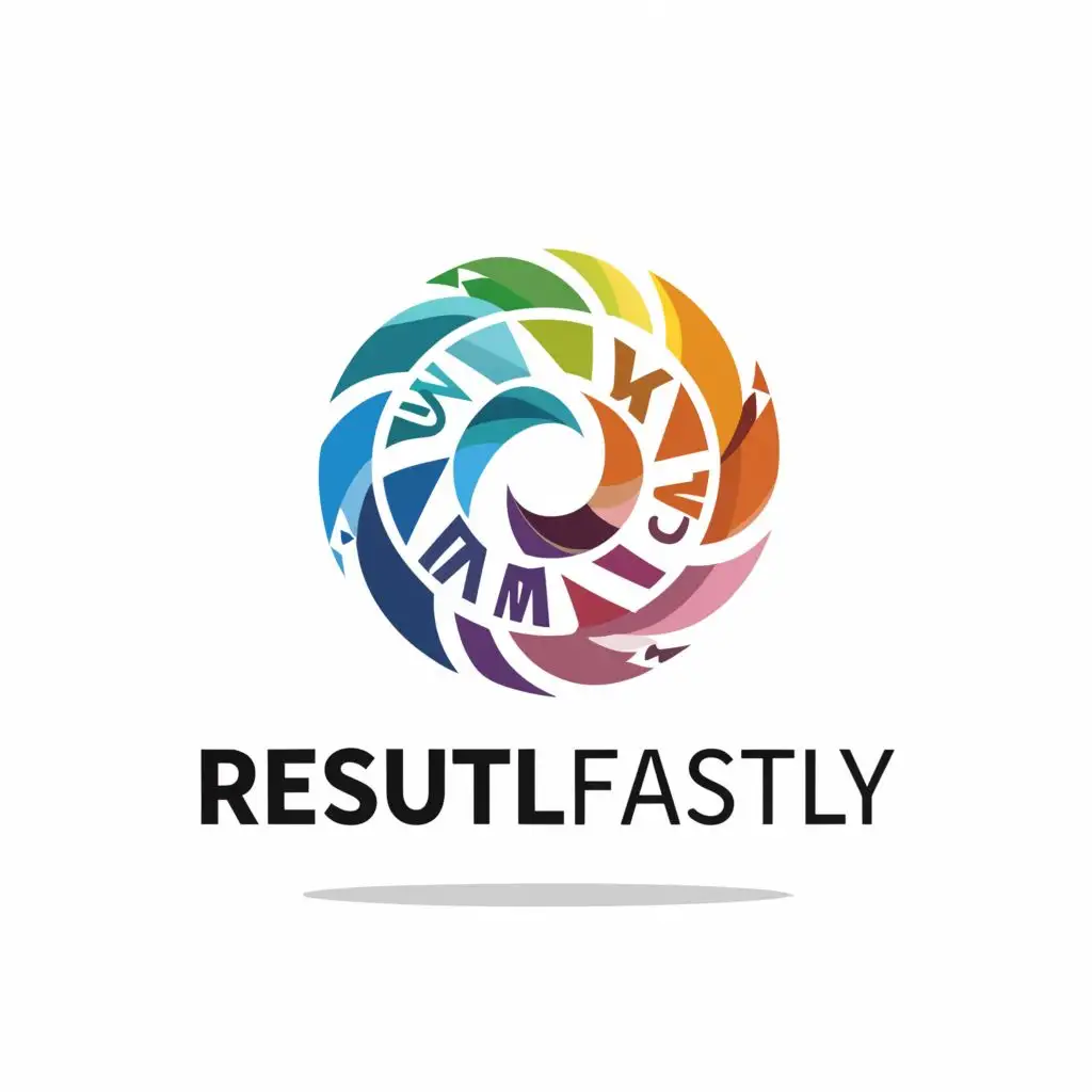a logo design,with the text "resutlfastly", main symbol:circle,complex,be used in Entertainment industry,clear background