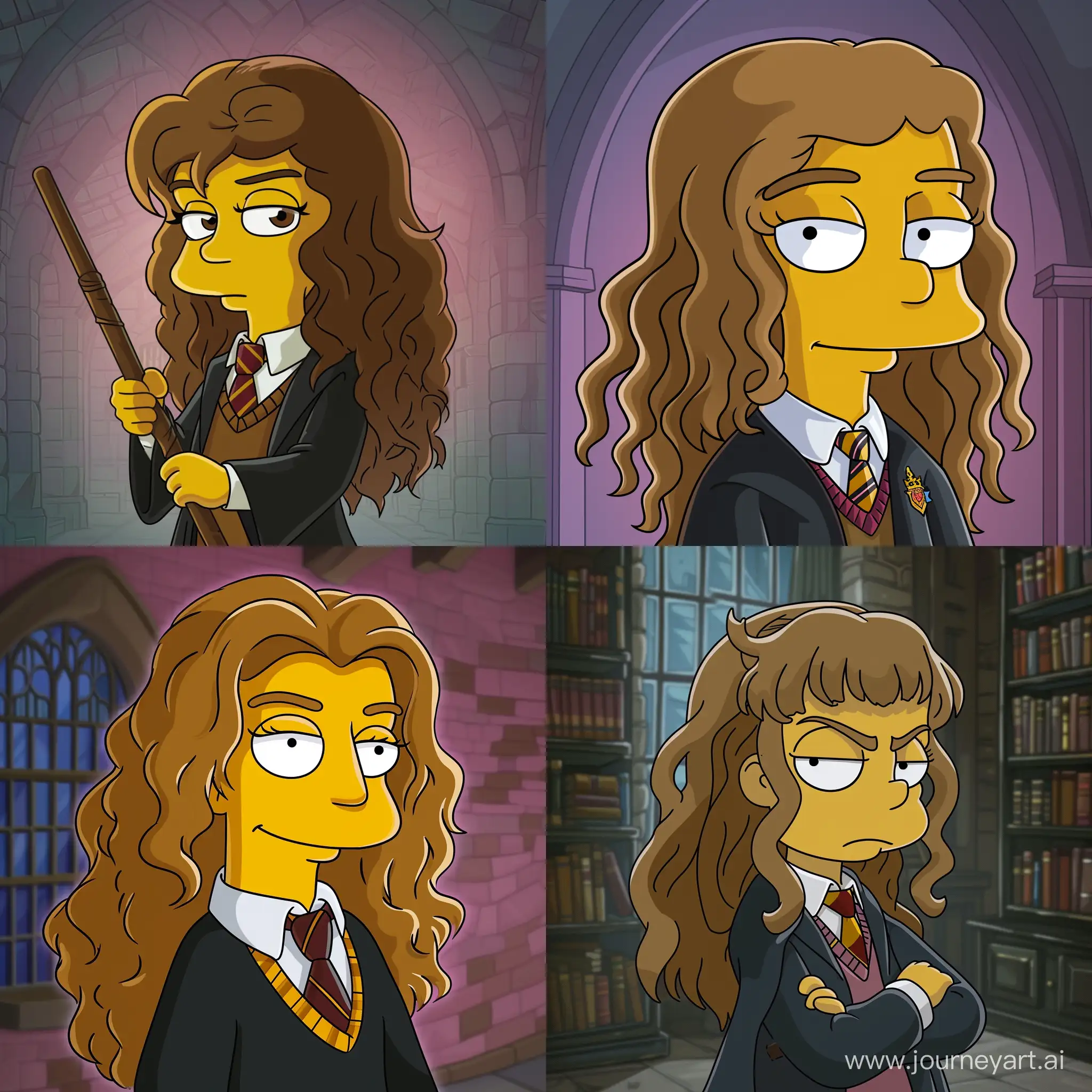 Hermione-Granger-Simpsons-Style-Fan-Art