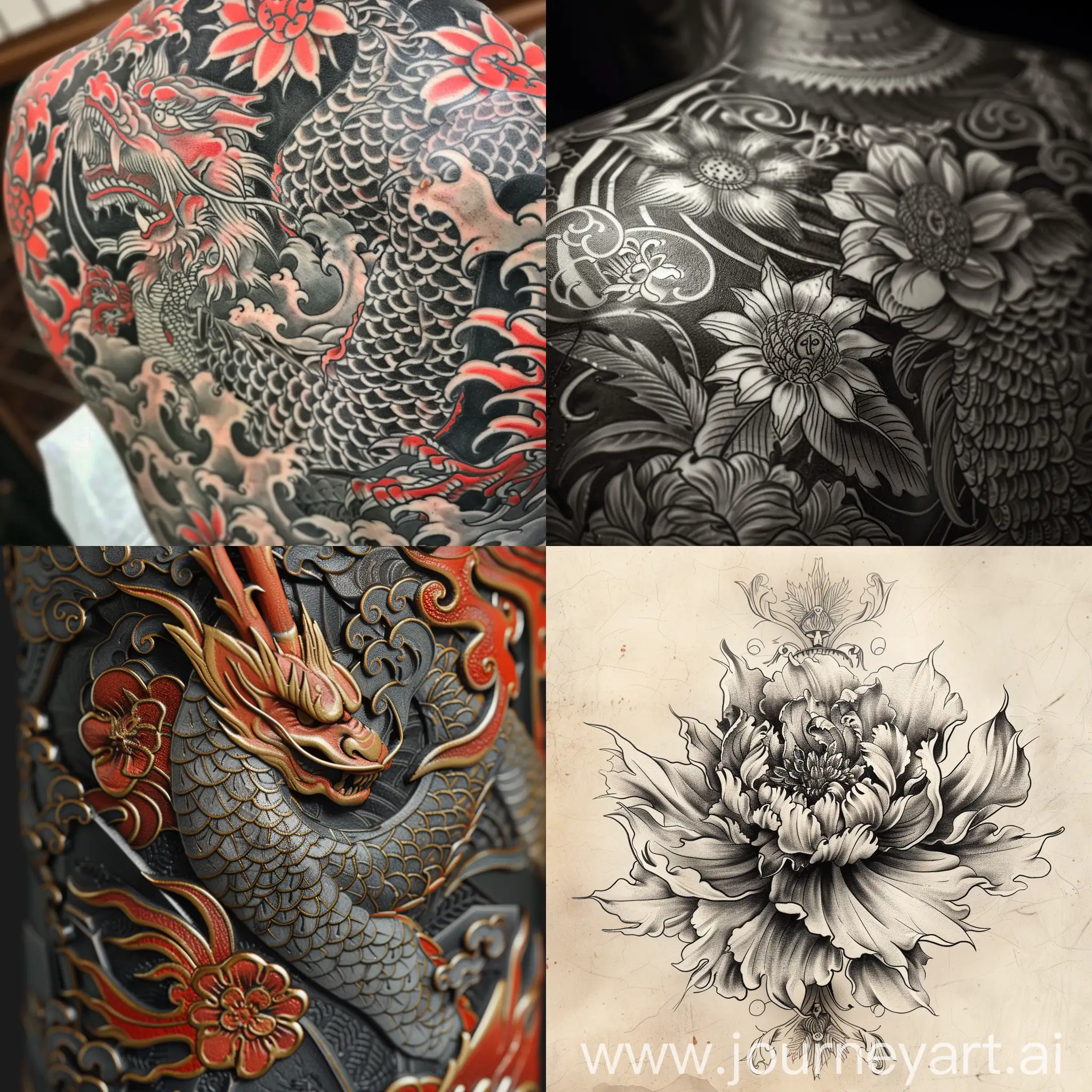 Innovative tattoo texture in 2d, high dettail
