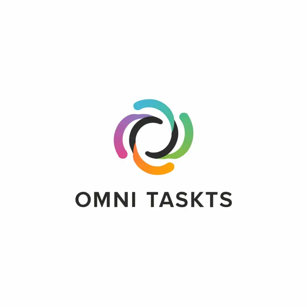 a logo design,with the text "Omni Tasks", main symbol:Circle,Moderate,clear background