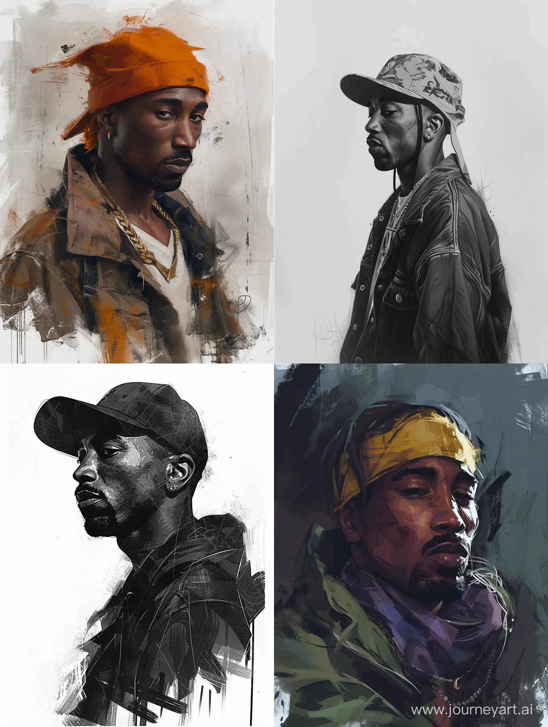 Tupac shakur in the art style