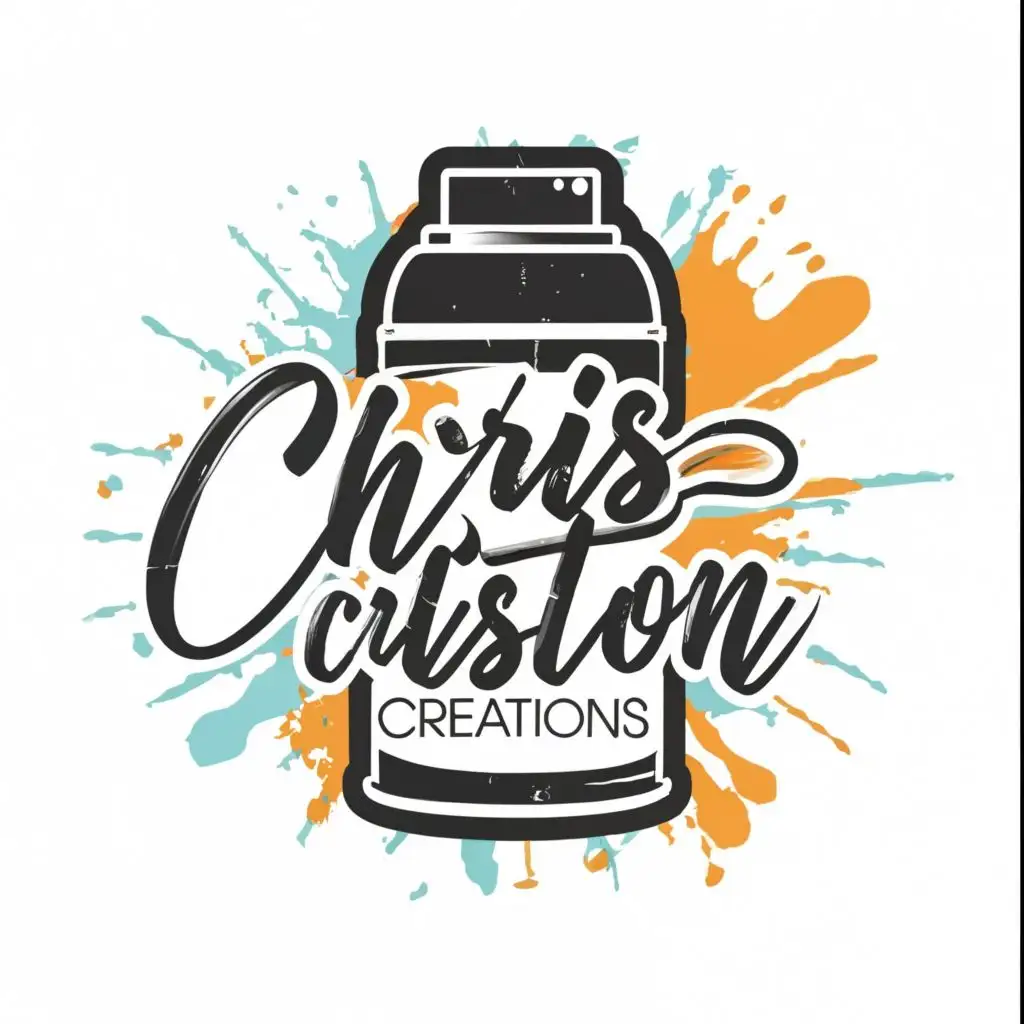 logo, Spraycan, with the text "Chris Custom Creations", typography, be used in Retail industry