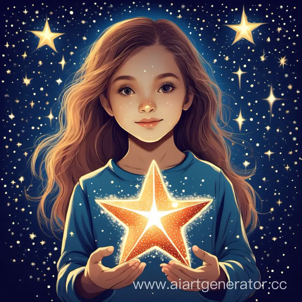 Young-Girl-Holding-a-Glowing-Star-of-Magic