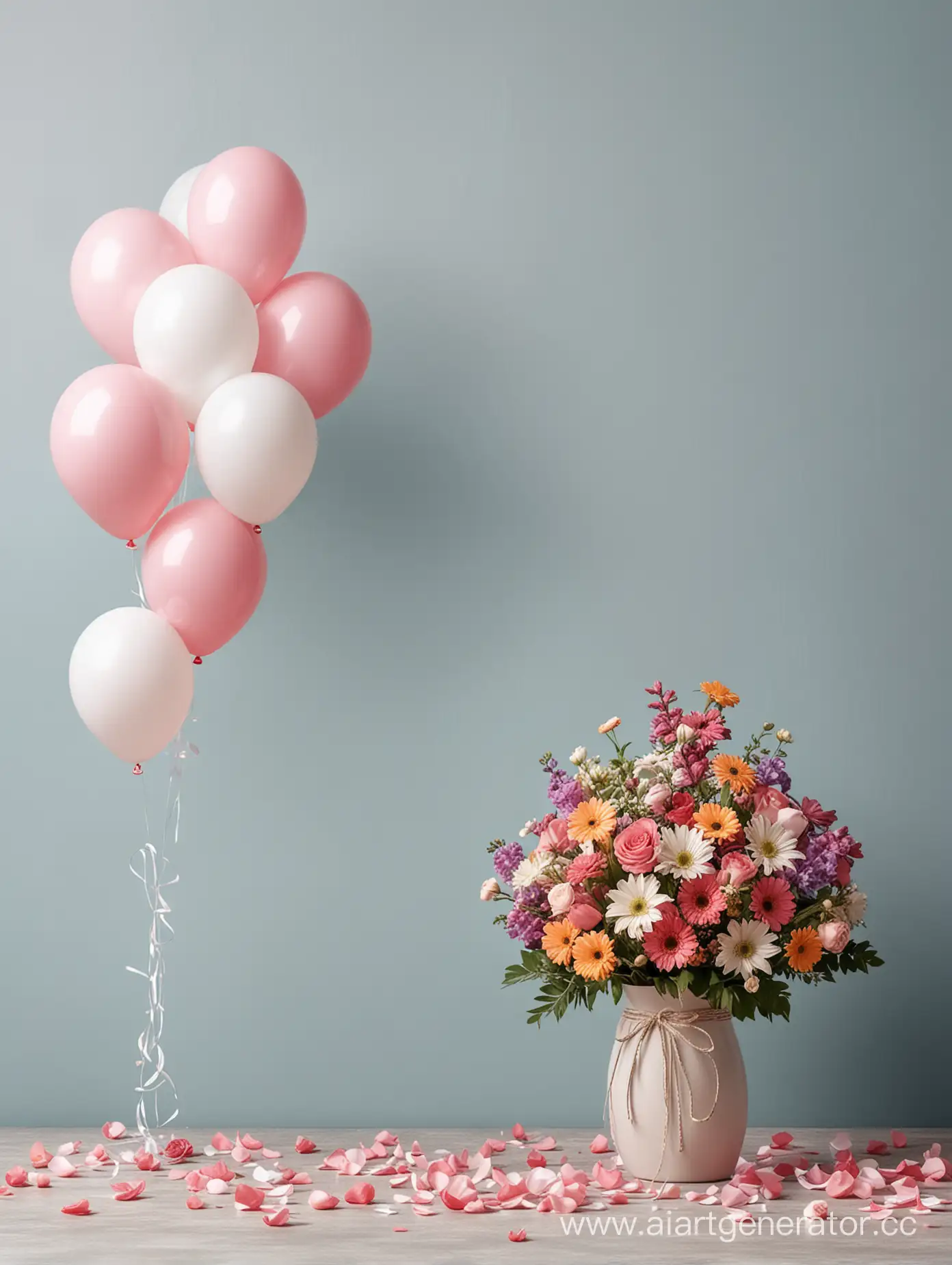 Flower-Delivery-Service-Advertisement-Background-with-Petals-and-Balloons