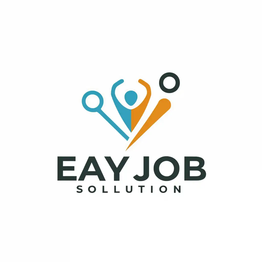 a logo design,with the text "Easy Job solution", main symbol:staffing,Minimalistic,clear background
