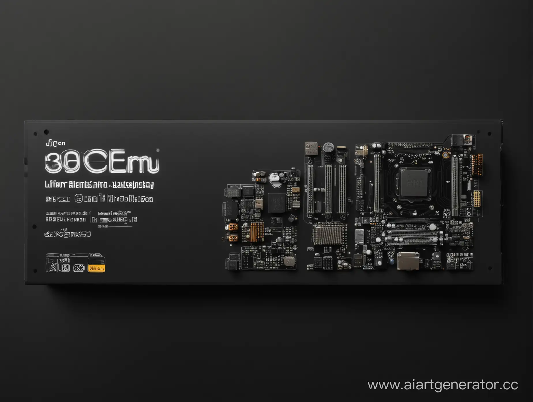 banner for an online store website for the electronics category black background 
