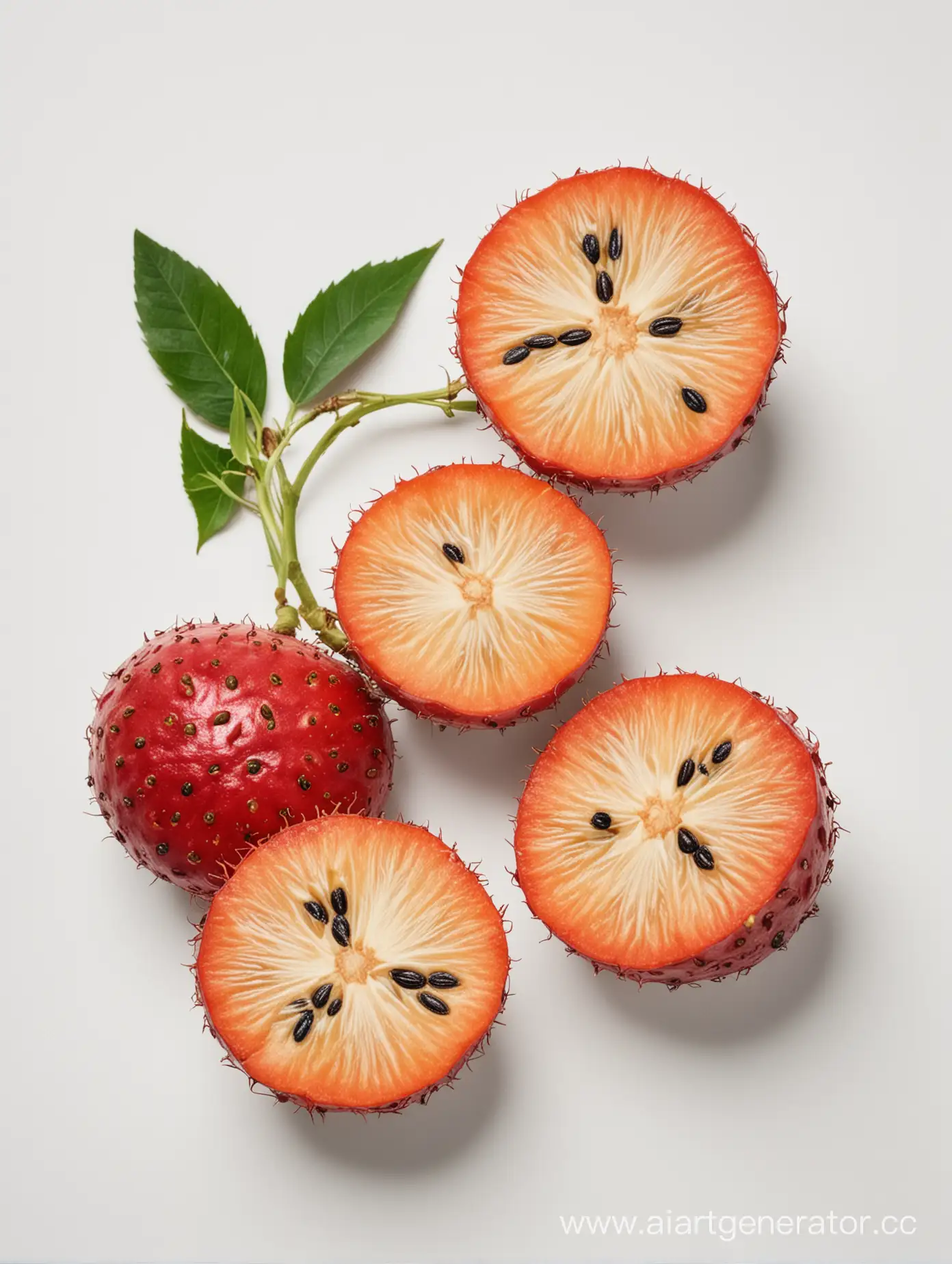 akebi-fruit on white background