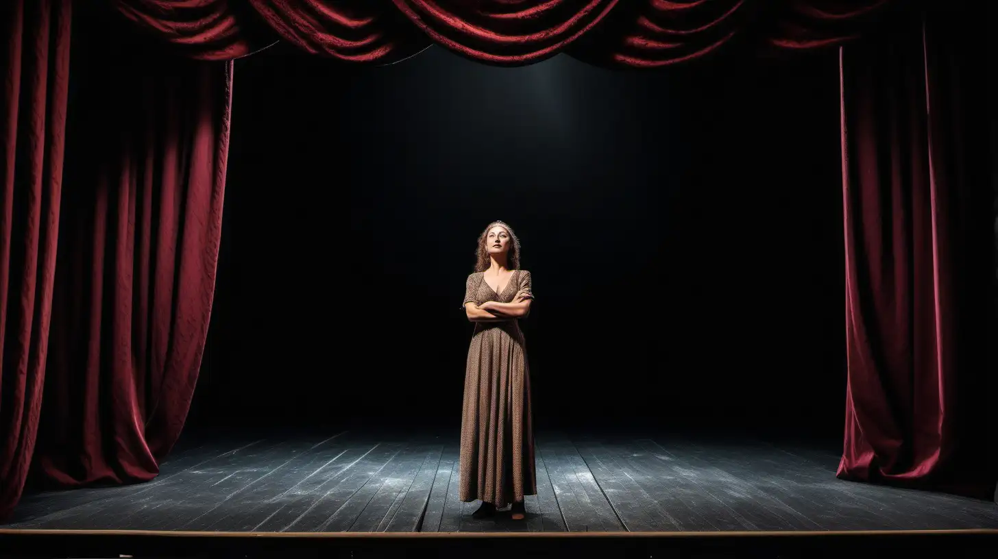 Captivating Womens Theatrical Performance on Dramatic Theater Stage