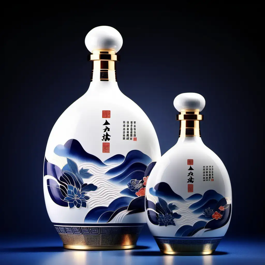 Creative Chinese Health and Wellness Liquor Bottle Design