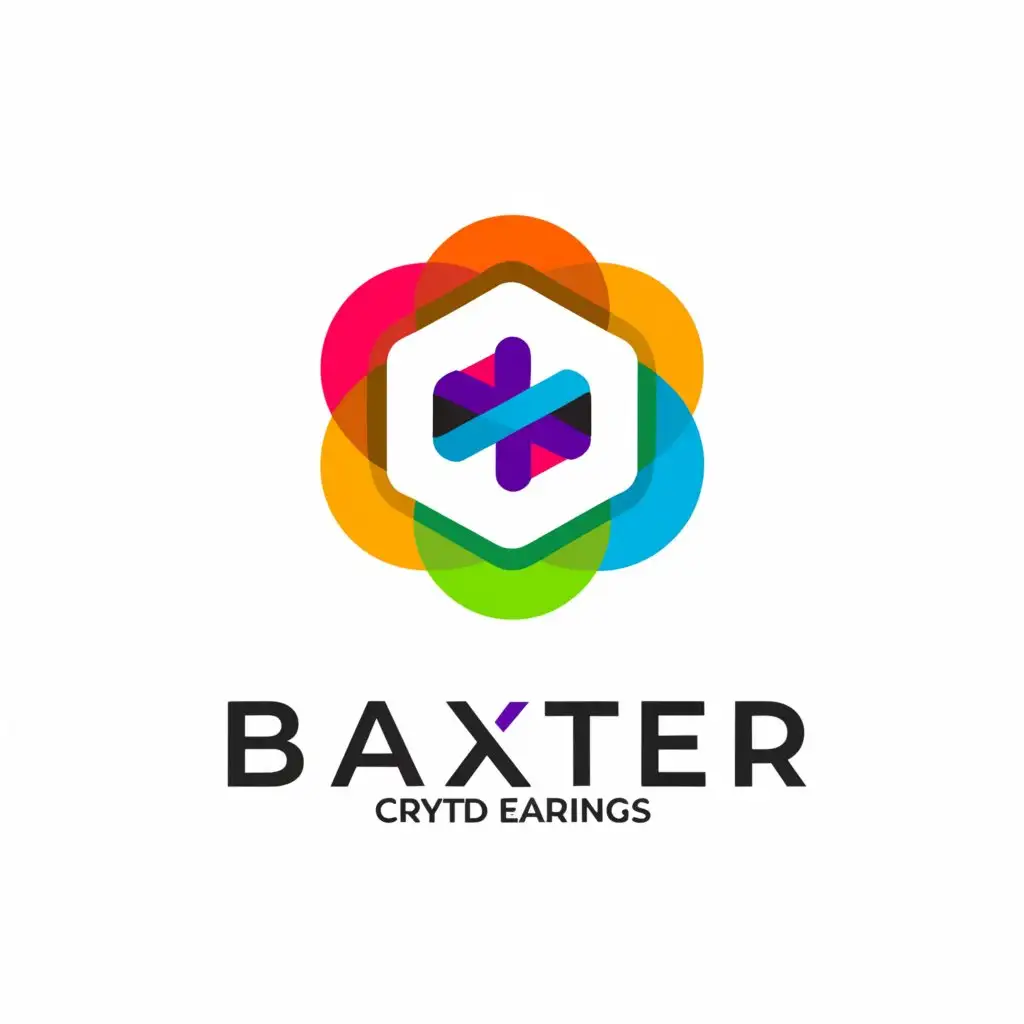 a logo design,with the text "BAXTER
CRYPTO
EARNINGS EXCHANGE PLATFORM", main symbol:DYNAMISC BIG COLORED LOGO FUSION,Moderate,be used in Finance industry,clear background