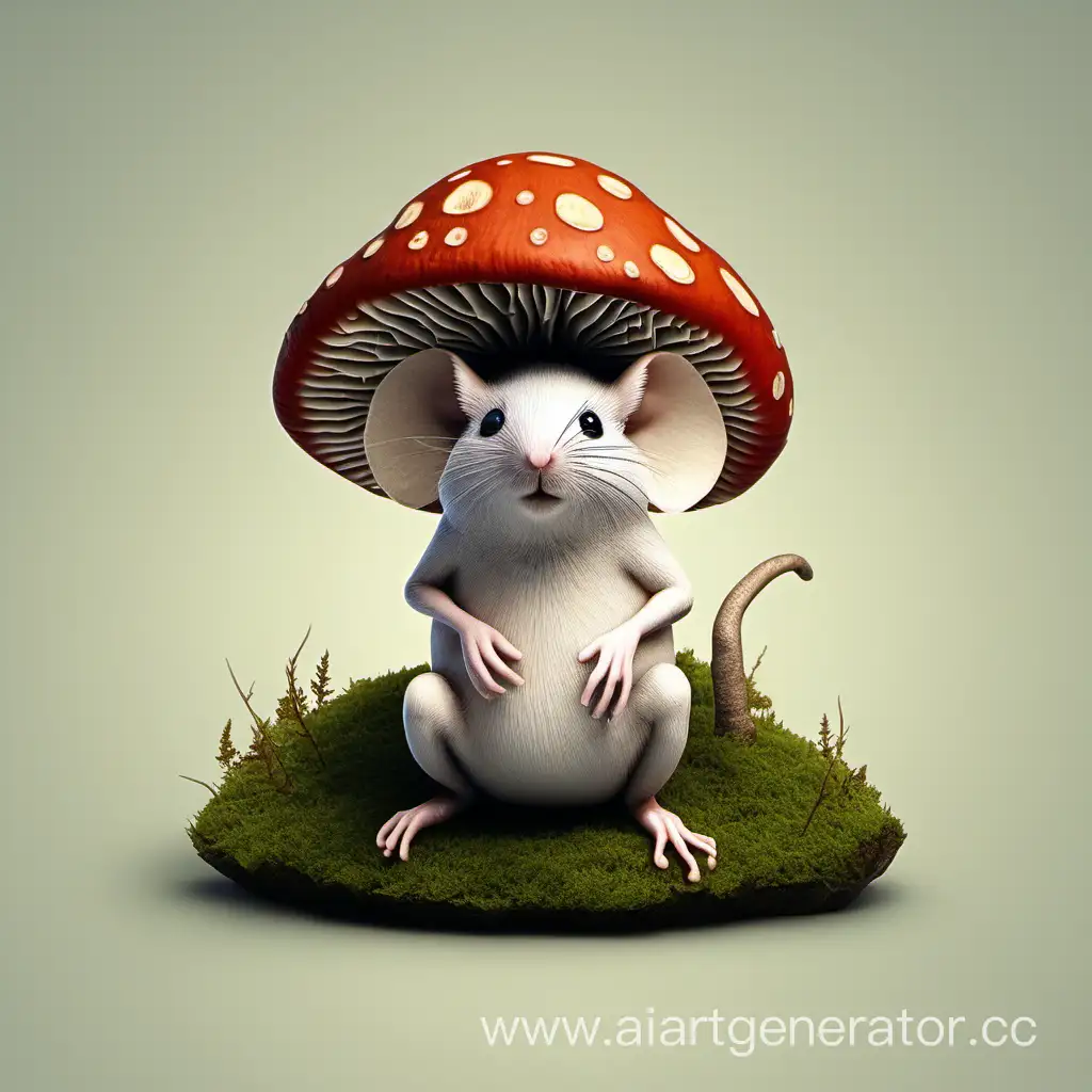 Enlightened-Mushroom-Mouse-in-Serene-Forest-Setting
