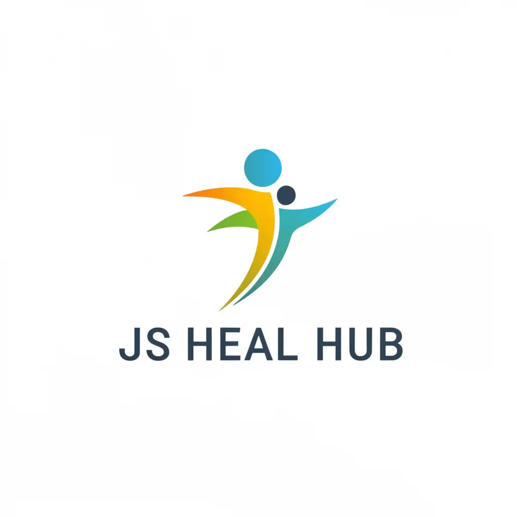 a logo design, with the text 'JS HEAL HUB', main symbol: spinal Alignment, Minimalistic, to be used in Medical Dental industry, clear background