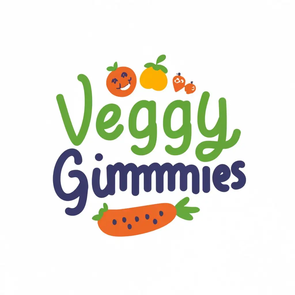 a logo design,with the text "Veggy Gummies", main symbol:vegetable,Moderate,clear background