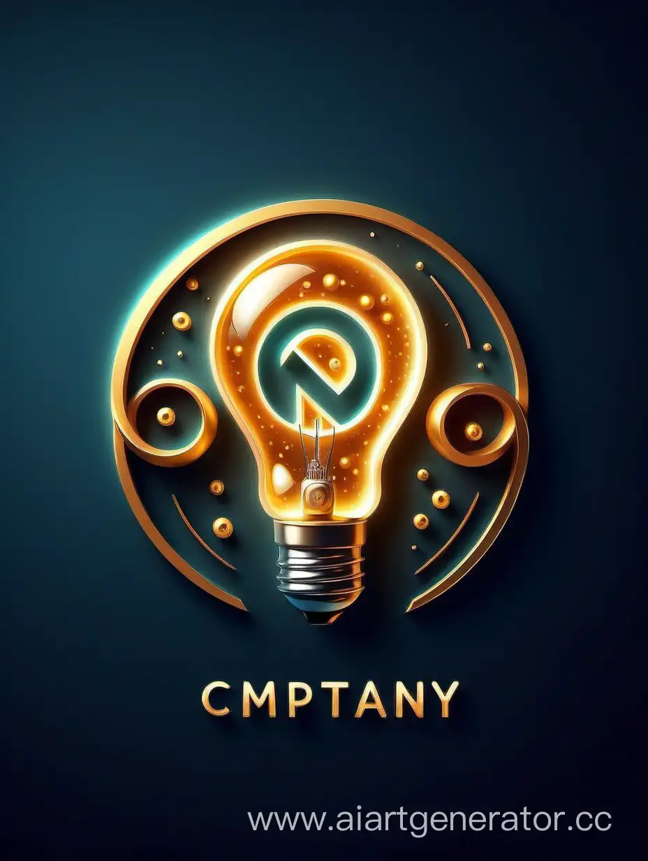 Innovative-Company-Logo-with-Glowing-Light-Bulb-and-Russian-Letter
