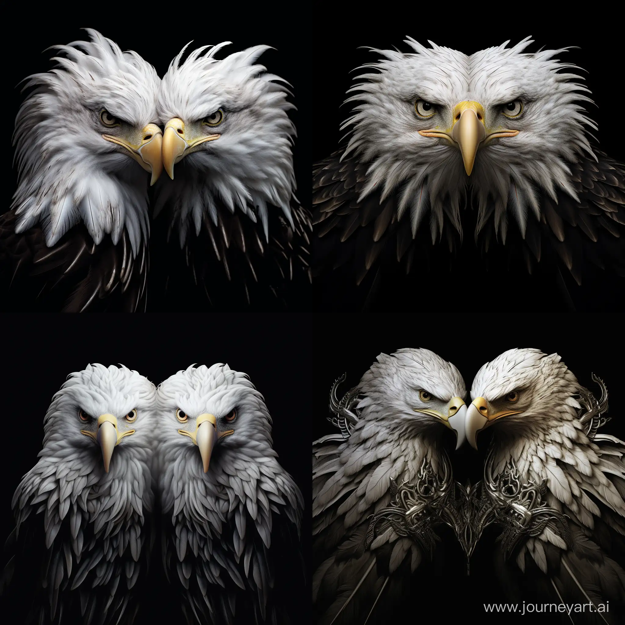 Majestic-TwoHeaded-White-Eagle-on-Dramatic-Black-Background