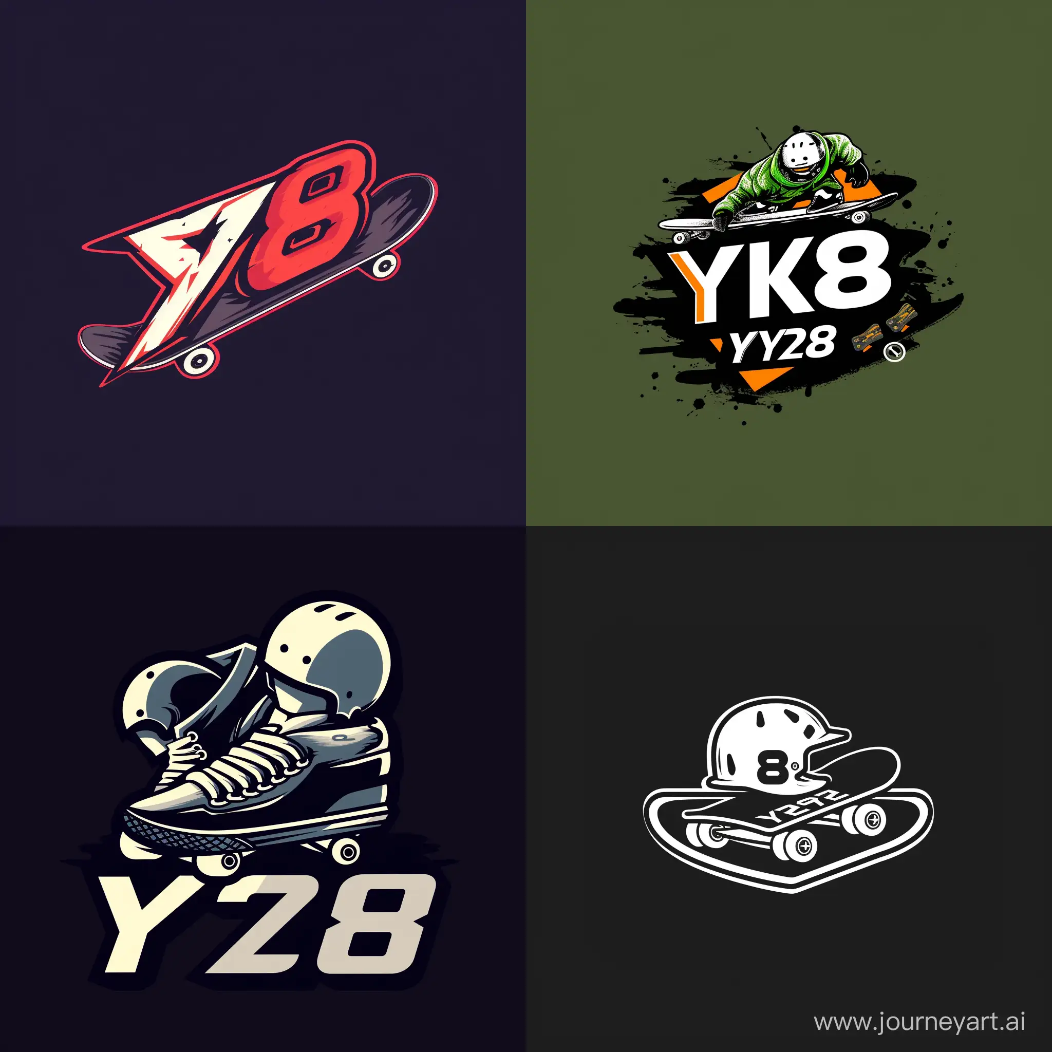 логотип в стиле SK8, y2k