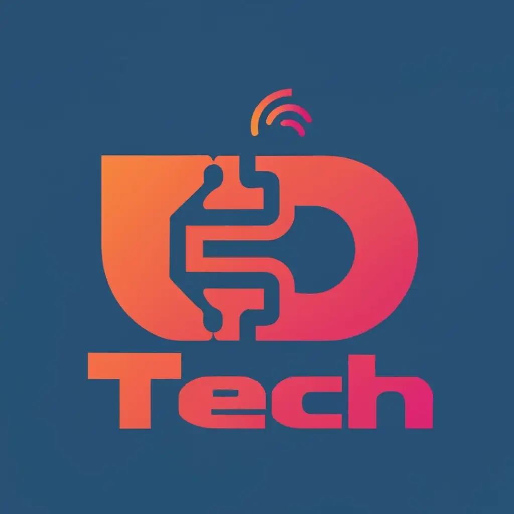 logo, DESIGNER, with the text "D-TECH", typography, be used in Technology industry