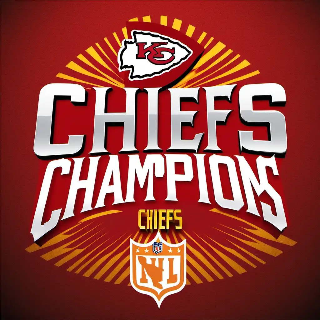 Celebratory Kansas City Chiefs Super Bowl Champions Design