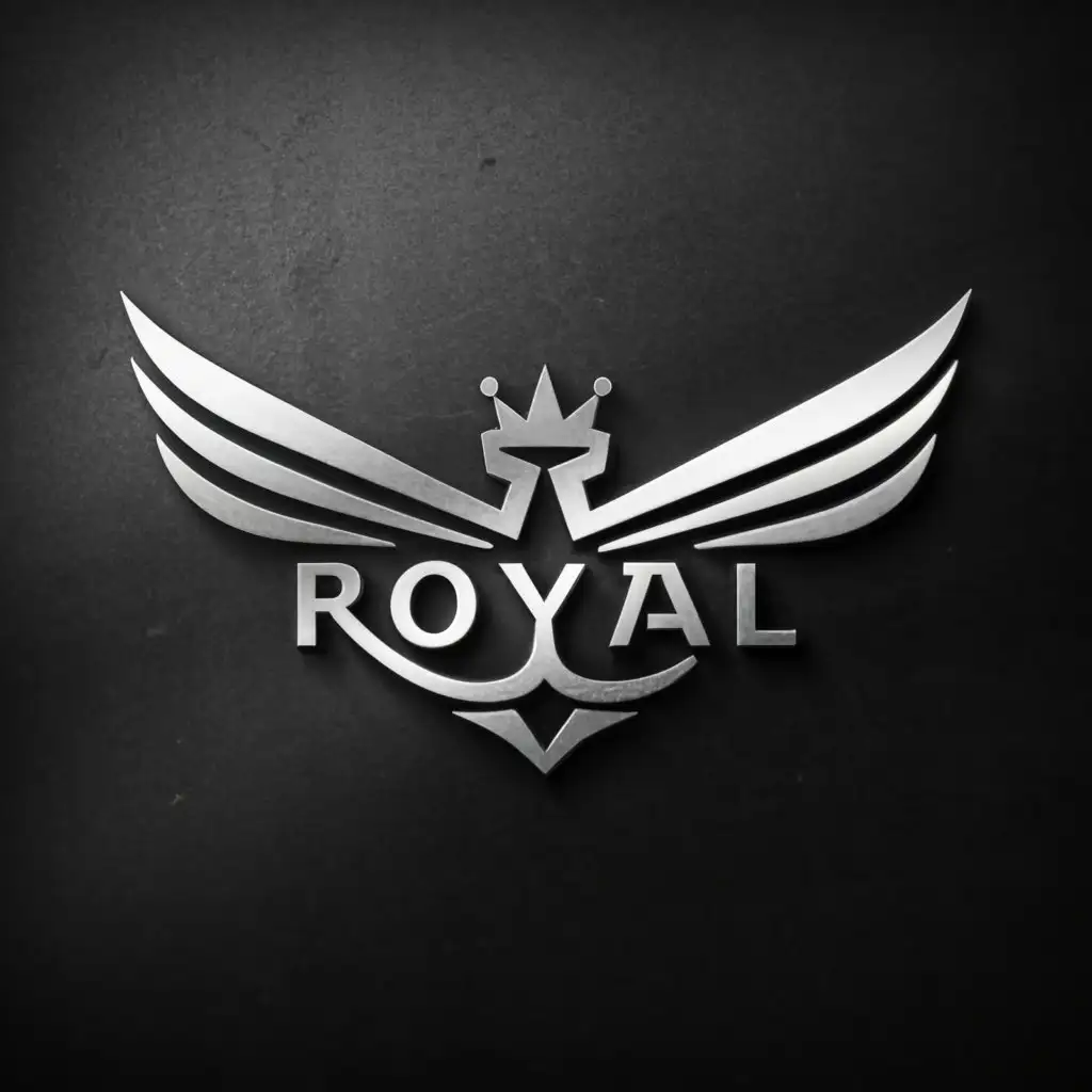 a logo design,with the text "Royal", main symbol:wings logo,Moderate,clear background
