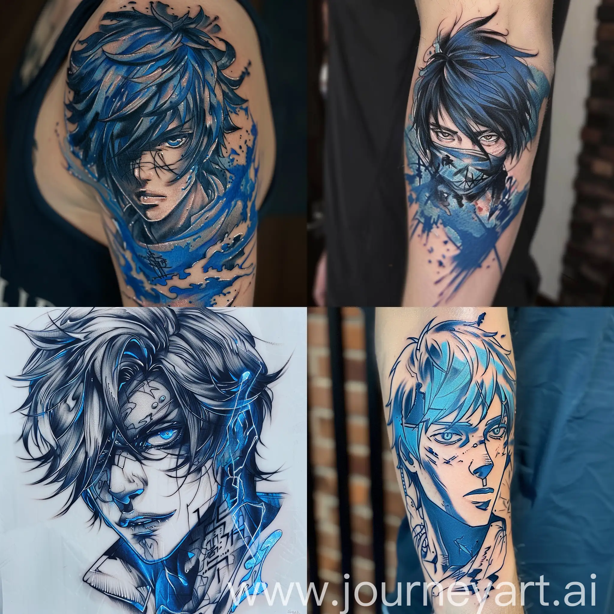 Anime-Male-Character-with-Unique-Blue-Face-Tattoos