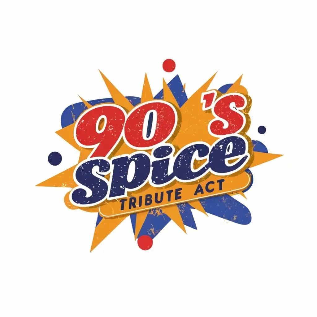 a logo design,with the text "90'a Spice", main symbol:90's Spice Tribute Act,Moderate,be used in Entertainment industry,clear background