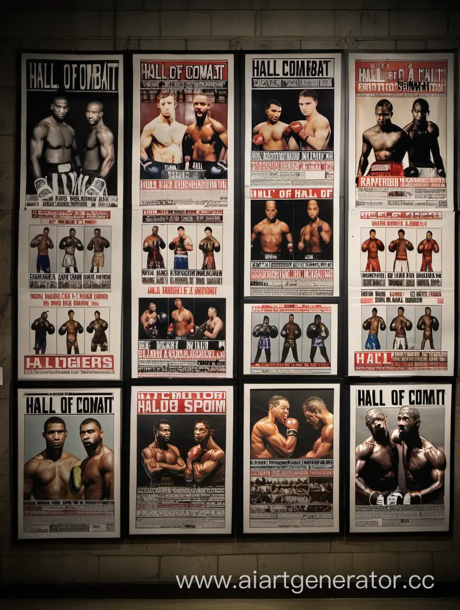 Dynamic-Hall-of-Combat-Sports-with-Fighter-Posters