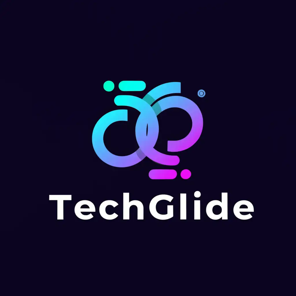 a logo design,with the text "TechGlide", main symbol:Symbol: The logo combines the letter "T" from "Tech" with a flowing and dynamic shape that resembles a smooth glide or movement. This symbolizes the channel's focus on technology that effortlessly glides forward.,complex,be used in Technology industry,clear background