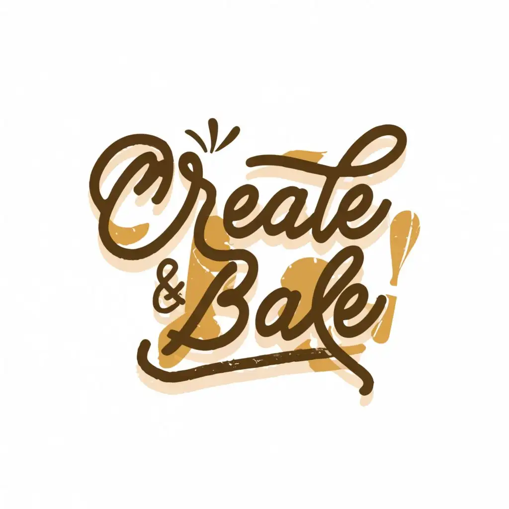 logo, BAKERY, with the text "CREATE & BAKE", typography, be used in Restaurant industry