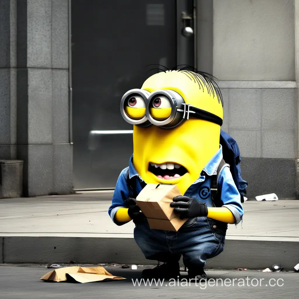 Homeless-Minion-Begging-for-Food